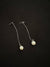 Dangling Pearl Thread Earrings