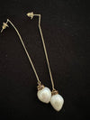 Dangling Pearl Thread Earrings